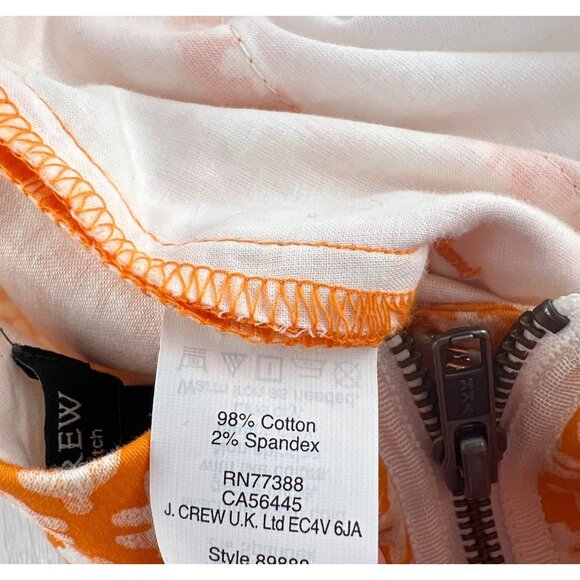 J. Crew Stretch Skirt Women's size 10 Orange with Pockets - Picture 4 of 7